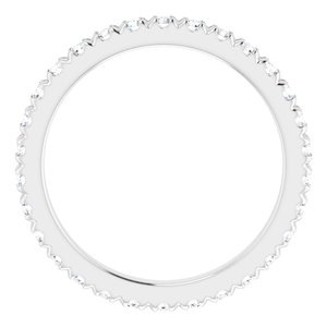 14K White Gold 5/8 CTW Lab-Grown Diamond Eternity Band Size 4.25