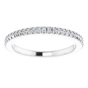 14K White Gold 1/5 CTW Natural Diamond Eternity Band Size 4.5