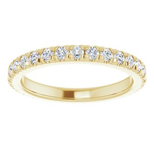 14K Yellow Gold 5/8 CTW Natural Diamond Eternity Band Size 4.5