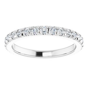 Platinum 5/8 CTW Natural Diamond Eternity Band Size 4.5