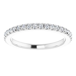 Platinum 1/3 CTW Lab-Grown Diamond Eternity Band Size 4.25