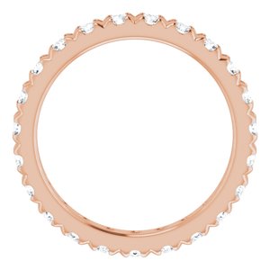 14K Rose Gold 9/10 CTW Lab-Grown Diamond Eternity Band Size 4.5