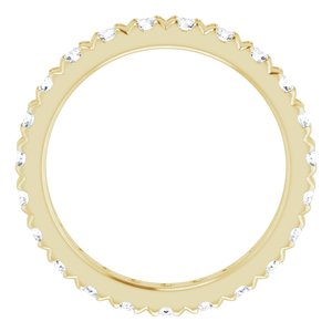 14K Yellow Gold 9/10 CTW Lab-Grown Diamond Eternity Band Size 4.25