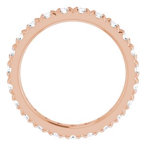 14K Rose Gold 9/10 CTW Lab-Grown Diamond Eternity Band Size 4.25