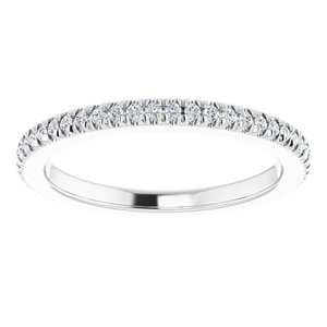 10K White Gold 1/5 CTW Lab-Grown Diamond French-Set Eternity Band