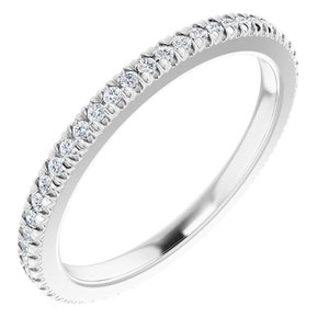 14K White Gold 1/5 CTW Lab-Grown Diamond Eternity Band Size 5.25