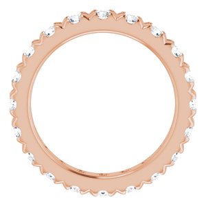 14K Rose Gold 1 3/8 CTW Lab-Grown Diamond Eternity Band Size 4.25