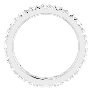 Platinum 1 3/8 CTW Lab-Grown Diamond Eternity Band Size 4.25