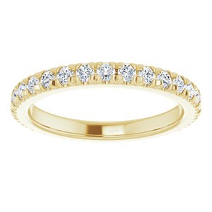 14K Yellow Gold 5/8 CTW Natural Diamond Eternity Band Size 4.75