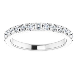 Platinum 5/8 CTW Natural Diamond Eternity Band Size 4.75