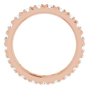 10K Rose Gold 1 1/4 CTW Lab-Grown Diamond French-Set Eternity Band