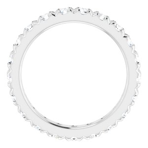 10K White Gold 1 1/4 CTW Lab-Grown Diamond French-Set Eternity Band
