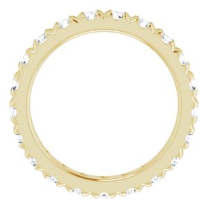 10K Yellow Gold 1 1/4 CTW Lab-Grown Diamond French-Set Eternity Band