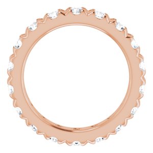 14K Rose Gold 2 1/6 CTW Natural Diamond Eternity Band Size 5.25