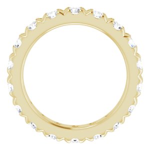 14K Yellow Gold 2 1/6 CTW Lab-Grown Diamond Eternity Band Size 5.25