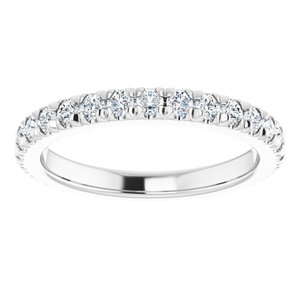 14K White Gold 5/8 CTW Lab-Grown Diamond Eternity Band Size 4.25
