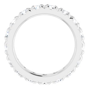 10K White Gold 2 CTW Lab-Grown Diamond French-Set Eternity Band