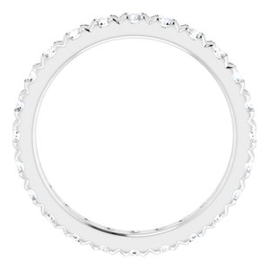 Platinum 1 CTW Natural Diamond Eternity Band Size 5.25