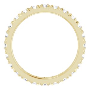 10K Yellow Gold 1 1/8 CTW Lab-Grown Diamond French-Set Eternity Band