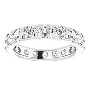 Platinum 2 1/6 CTW Natural Diamond Eternity Band Size 5.25