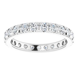 Platinum 9/10 CTW Lab-Grown Diamond Eternity Band Size 4.25