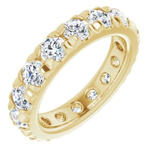 10K Yellow Gold 2 3/8 CTW Lab-Grown Diamond French-Set Eternity Band