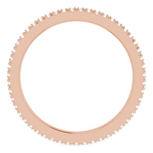 10K Rose Gold 1/5 CTW Lab-Grown Diamond French-Set Eternity Band