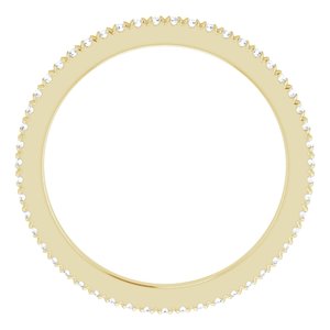 10K Yellow Gold 1/5 CTW Lab-Grown Diamond French-Set Eternity Band