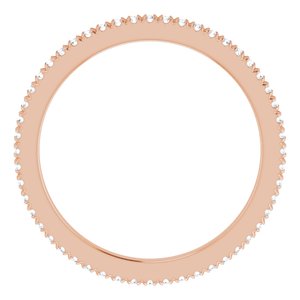 14K Rose Gold 1/5 CTW Lab-Grown Diamond Eternity Band Size 5.25