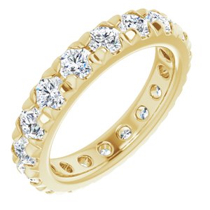 14K Yellow Gold 2 1/6 CTW Natural Diamond Eternity Band Size 5.25