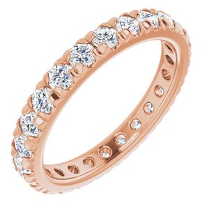 14K Rose Gold 1 CTW Lab-Grown Diamond Eternity Band Size 4.75