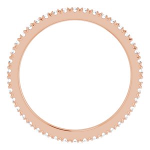 14K Rose Gold 1/3 CTW Lab-Grown Diamond Eternity Band Size 5.75