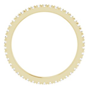 14K Yellow Gold 1/3 CTW Natural Diamond Eternity Band Size 5.75