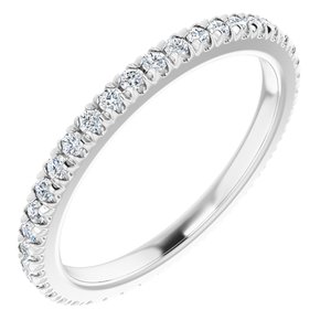 Platinum 1/3 CTW Natural Diamond Eternity Band Size 5