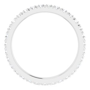 Platinum 5/8 CTW Natural Diamond Eternity Band Size 5