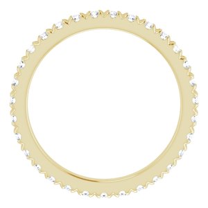 14K Yellow Gold 5/8 CTW Natural Diamond Eternity Band Size 5