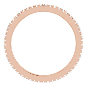 14K Rose Gold 1/5 CTW Natural Diamond Eternity Band Size 5.75