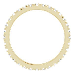 14K Yellow Gold 5/8 CTW Natural Diamond Eternity Band Size 6.25