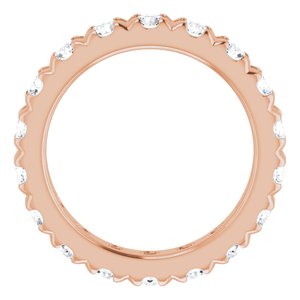 14K Rose Gold 1 7/8 CTW Lab-Grown Diamond Eternity Band Size 4.5