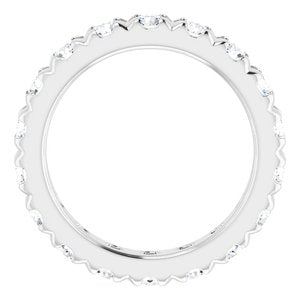 Platinum 1 5/8 CTW Natural Diamond French Set Eternity Band