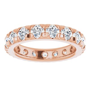 10K Rose Gold 2 CTW Lab-Grown Diamond French-Set Eternity Band