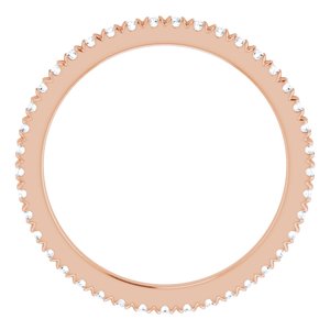 14K Rose Gold 1/3 CTW Lab-Grown Diamond Eternity Band Size 5.25