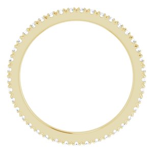 14K Yellow Gold 1/3 CTW Lab-Grown Diamond Eternity Band Size 5.25