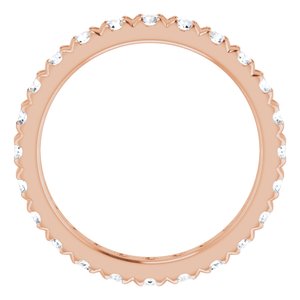 14K Rose Gold 1 CTW Natural Diamond Eternity Band Size 5
