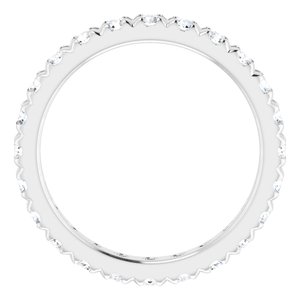 Platinum 1 CTW Natural Diamond Eternity Band Size 5