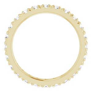 14K Yellow Gold 1 CTW Natural Diamond Eternity Band Size 5