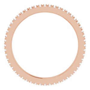 14K Rose Gold 1/5 CTW Natural Diamond Eternity Band Size 5