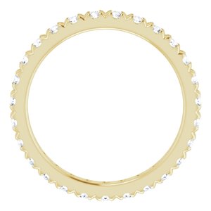 10K Yellow Gold 3/4 CTW Lab-Grown Diamond French-Set Eternity Band