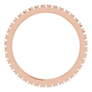 14K Rose Gold 1/3 CTW Lab-Grown Diamond Eternity Band Size 4.75
