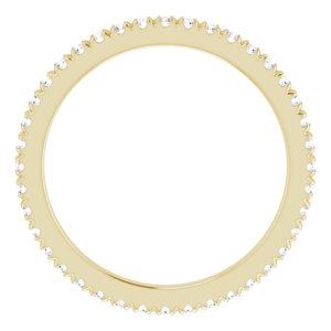 14K Yellow Gold 1/3 CTW Natural Diamond Eternity Band Size 4.75